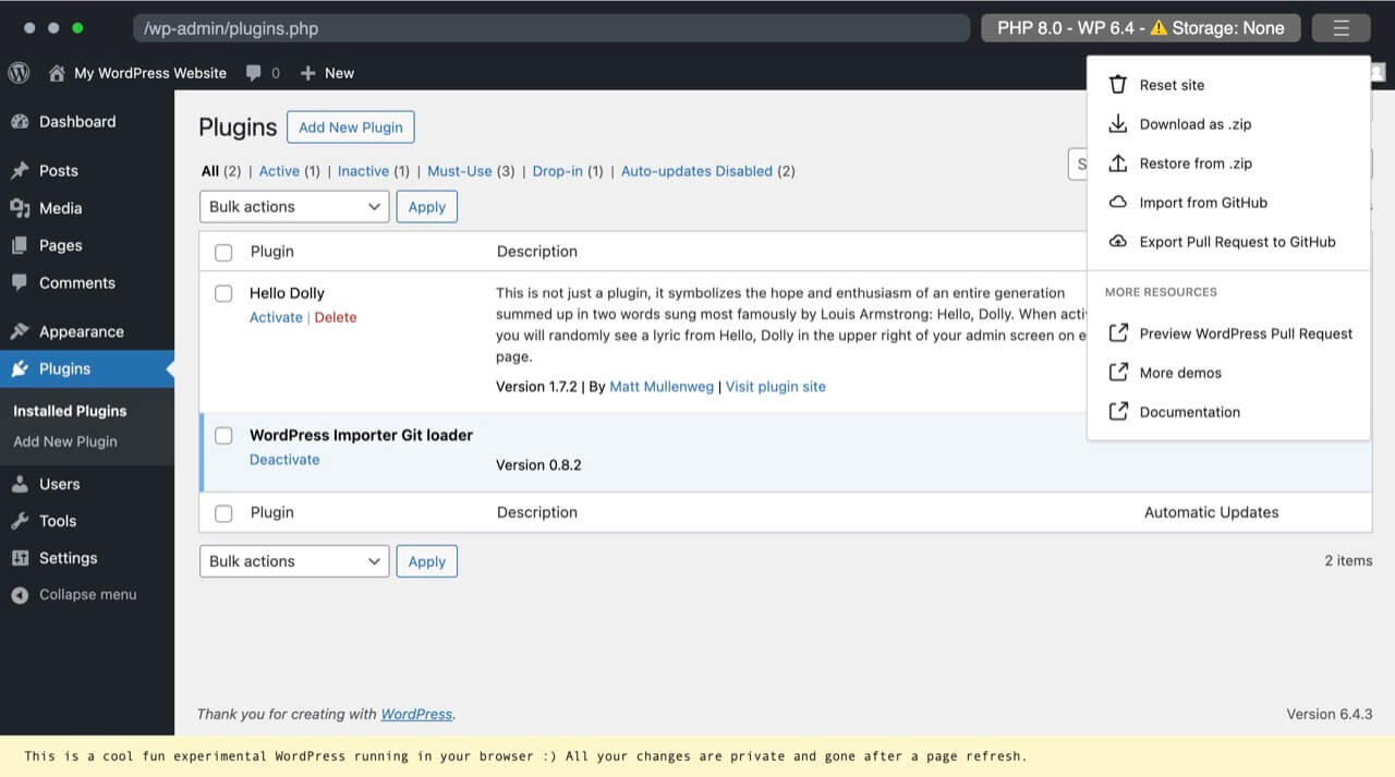 WordPress Playground makes WordPress instantly accessible